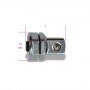 Adattatore a sgancio rapido da 1/2" per chiavi a cricchetto da 19 mm cromato Beta 123Q1/2