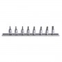 Set of 8 socket wrenches, male screws with imprint Torx Beta 900TX/SB