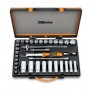 Beta 920B/C30Q assortment of socket wrenches, polygonal and accessories in steel box