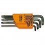 Beta 97RTX/SC8 series of key male bent screws footprint, Tamper Resistant Torx, burnished, with plastic support
