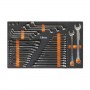 Form soft combination wrenches, ratchet wrench with adapters and keys double curve Beta the M25
